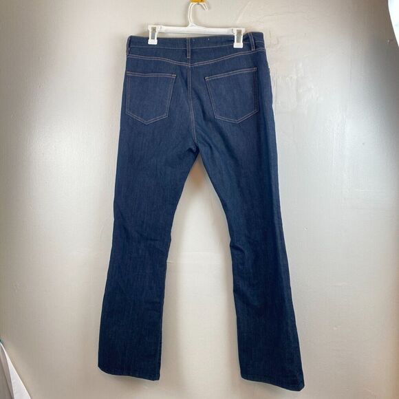 Pilcro and the Letterpress Jeans Dark Blue Denim Pants Wide Leg High Rise Sz 32 - Picture 4 of 12